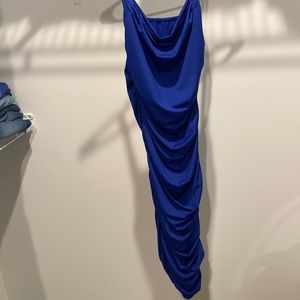 Royal Blue Rusche dress